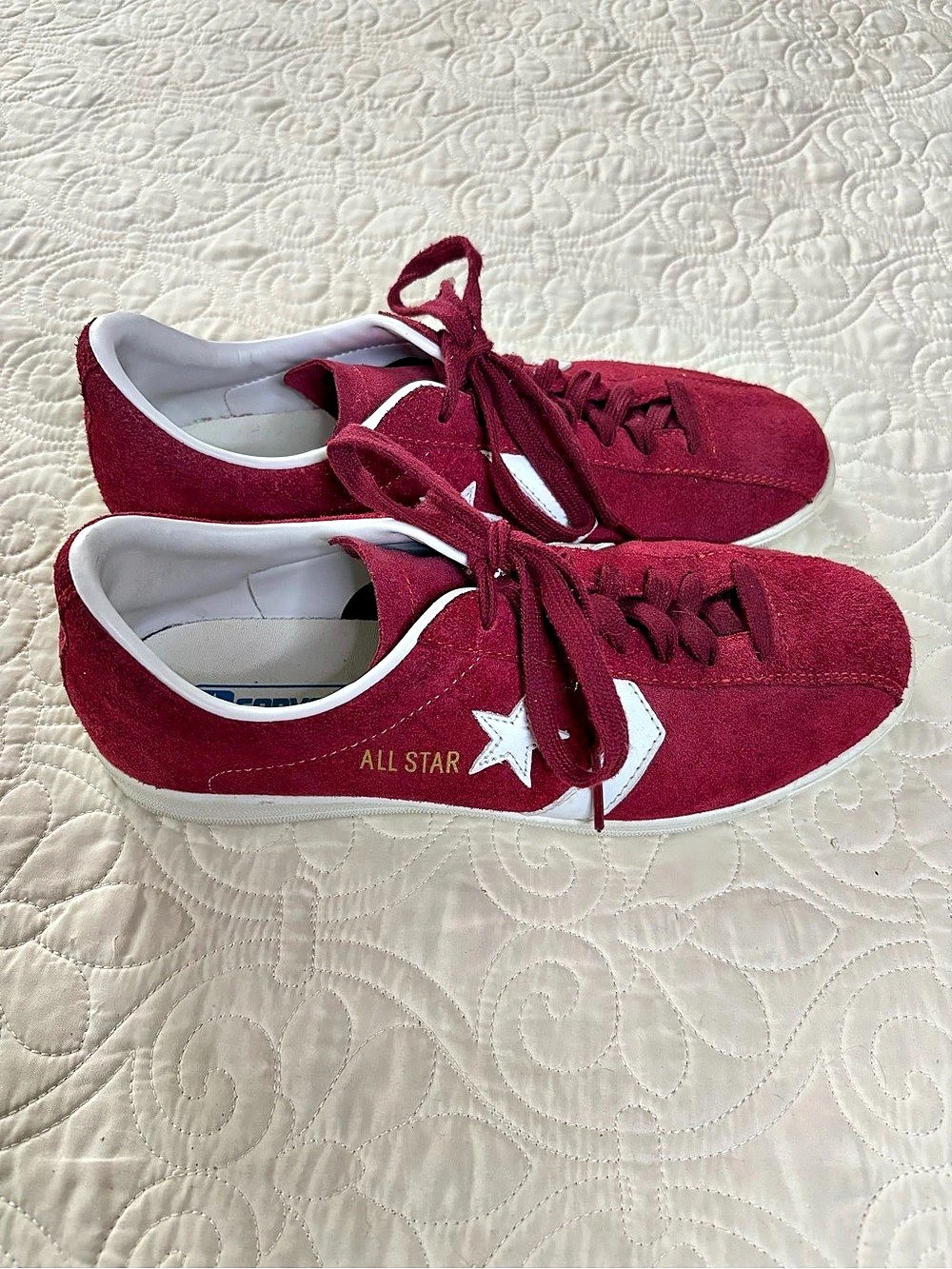 Converse All Star Suede Red & White Sneakers Size Men’s 8/Women’s 9.5